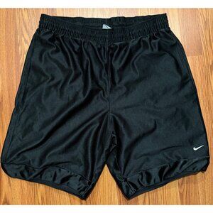 Vtg Nike Black Dazzle Basketball Shorts Mens XL 10" Shiny Y2K Gray Tag
